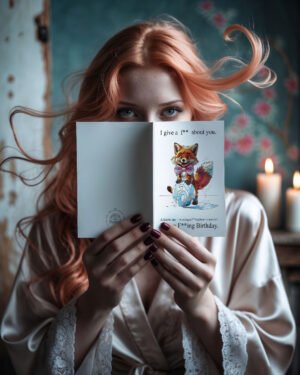 Printable Color-Me Card — Give a F** (Advanced)